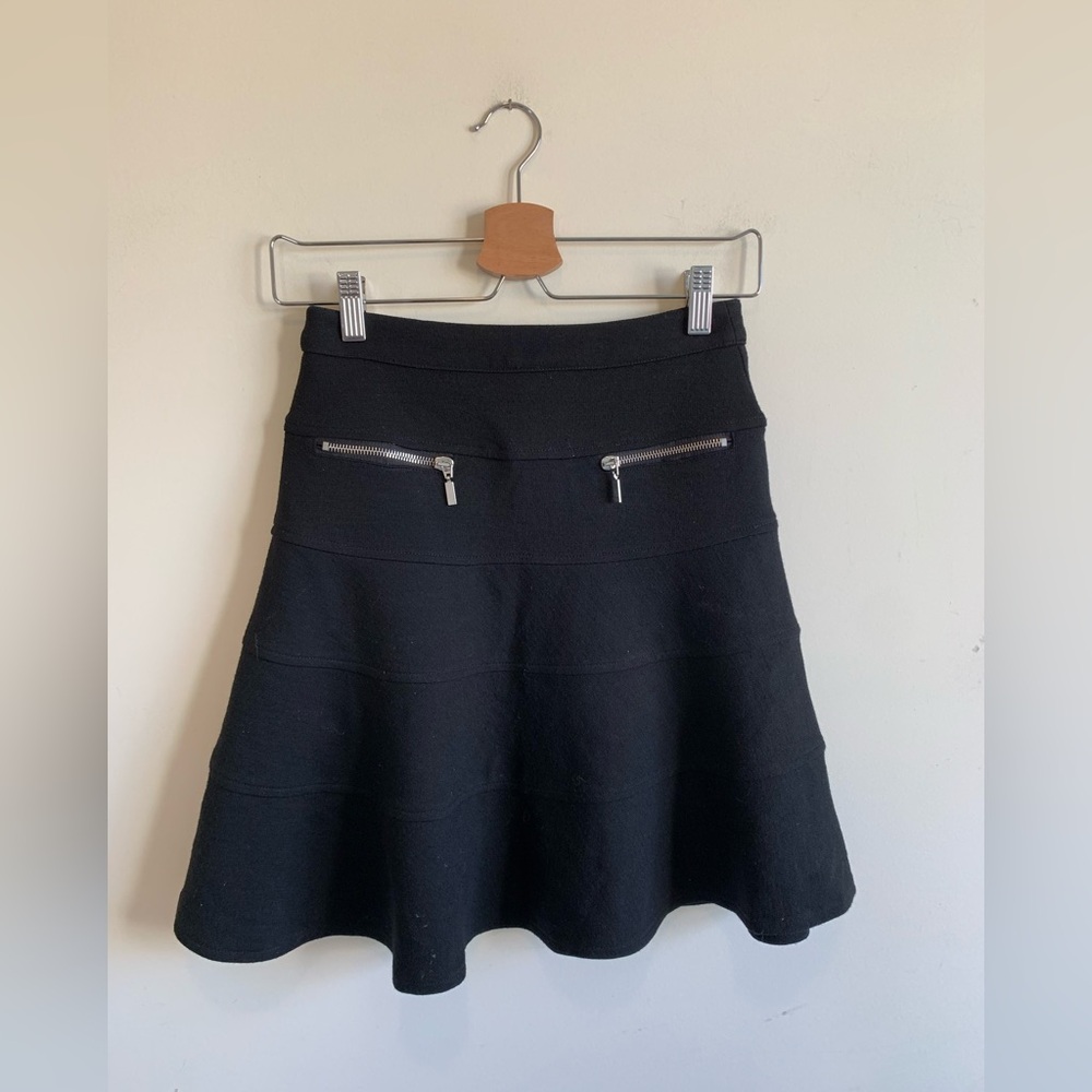 See By Chloe Knit A-Line Zipper Skirt
